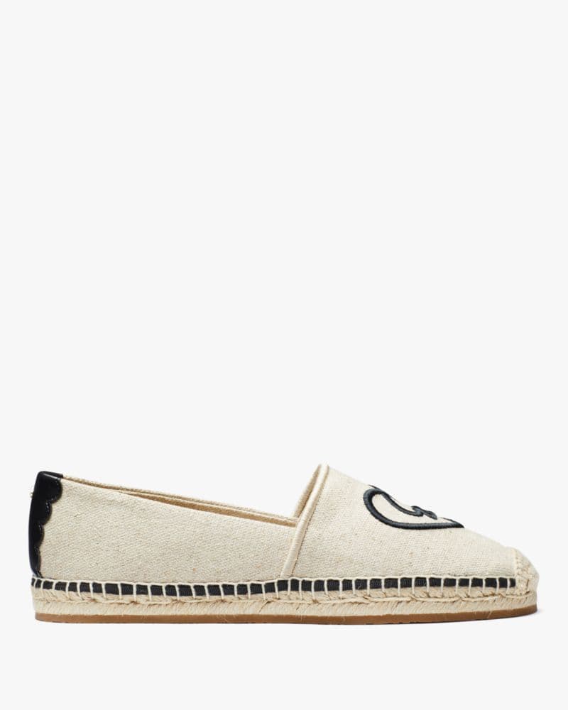 Kate Spade | Women's Espadrilles Gwen Heart Spade - Espadrilles in Natural Black, Size 10.5