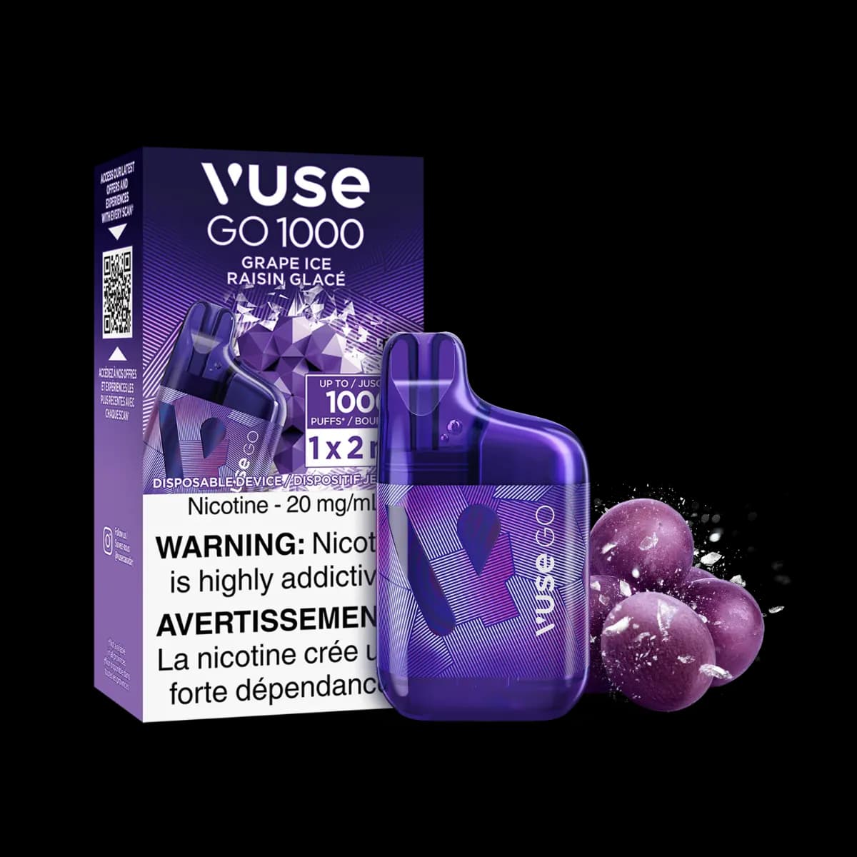 VUSE GO Mauve Ice 1000 puffs - 2 % nicotine