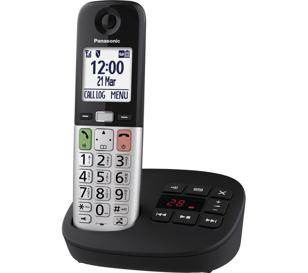 PANASONIC KX-TGU430EB Cordless Phone - Silver & Black