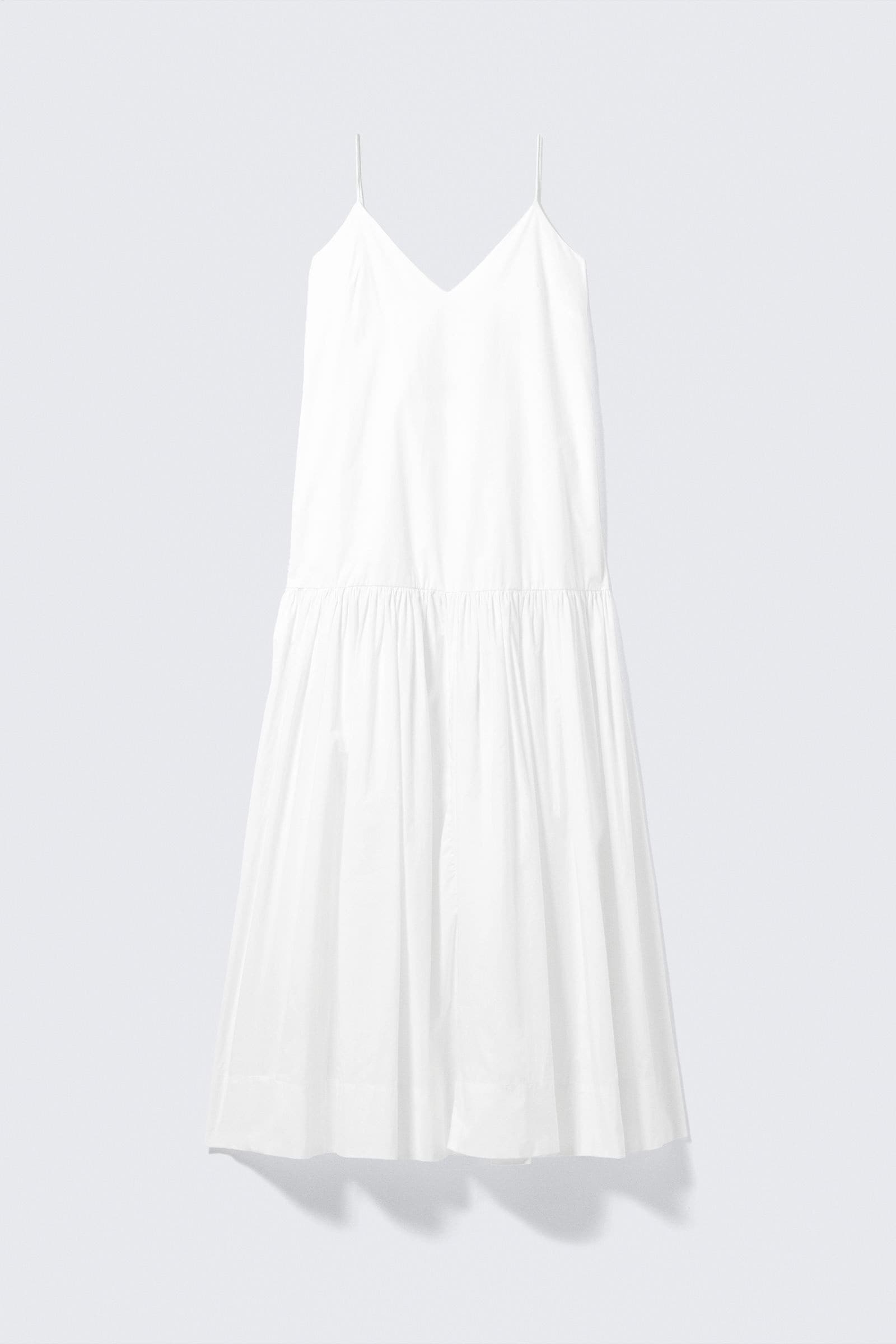 Tiered Cotton Poplin Maxi Dress