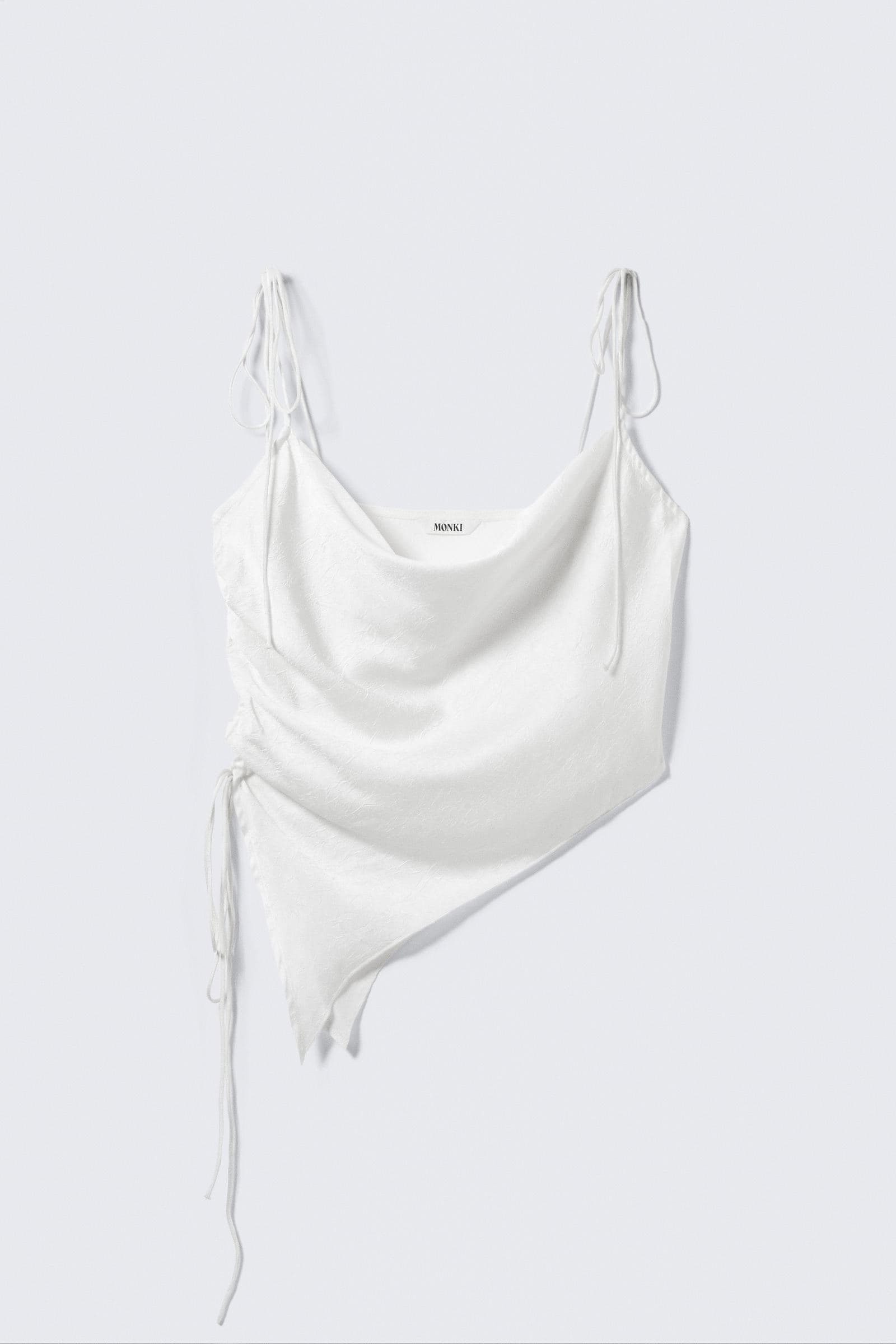 Asymmetric Satin Strap Top