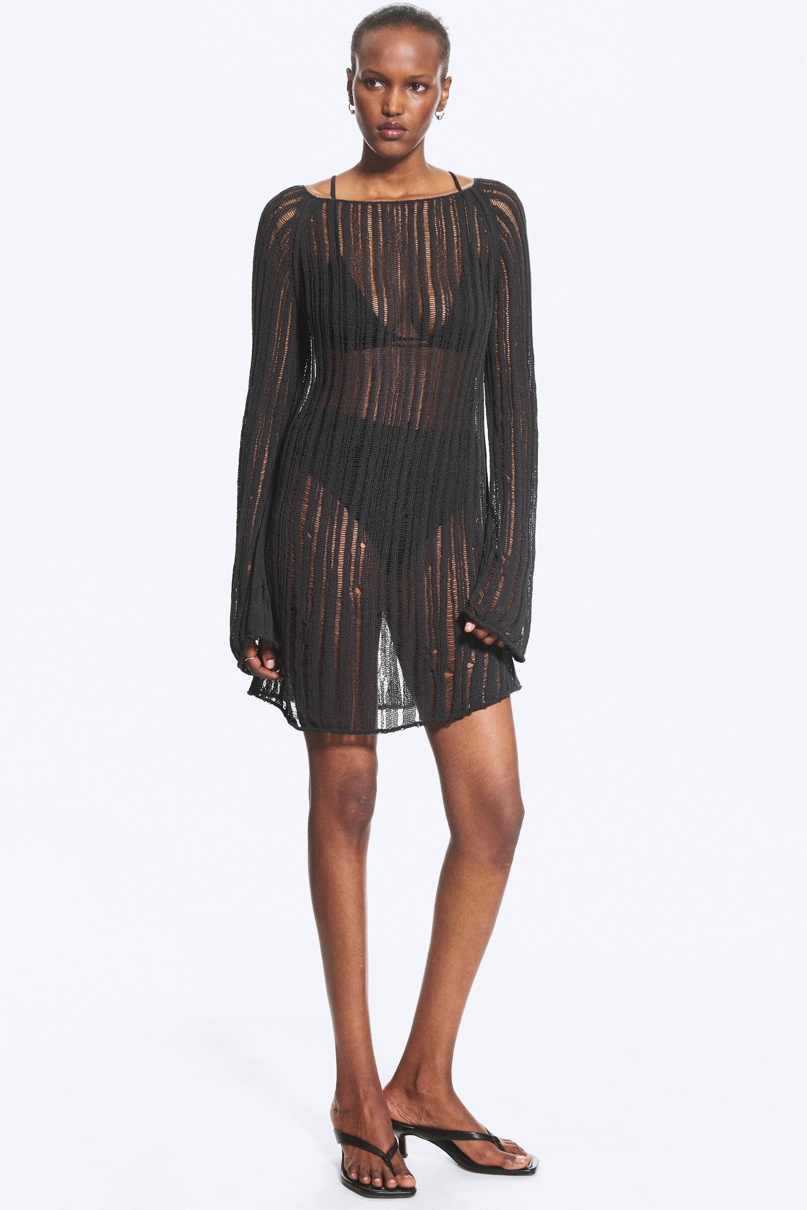 Knitted Long-Sleeved Dress
