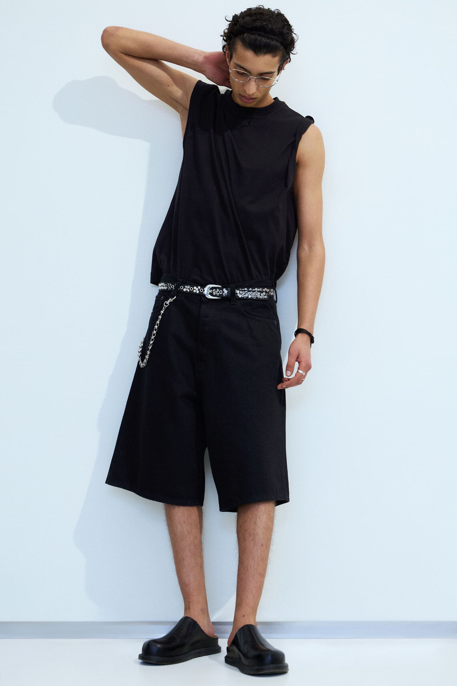Astro Mid Rise Loose Baggy Denim Shorts