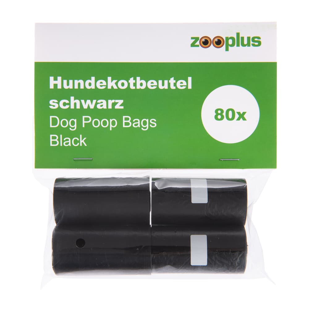 Dog Poop Bags - Black - 4 Rolls (20 bags per roll)
