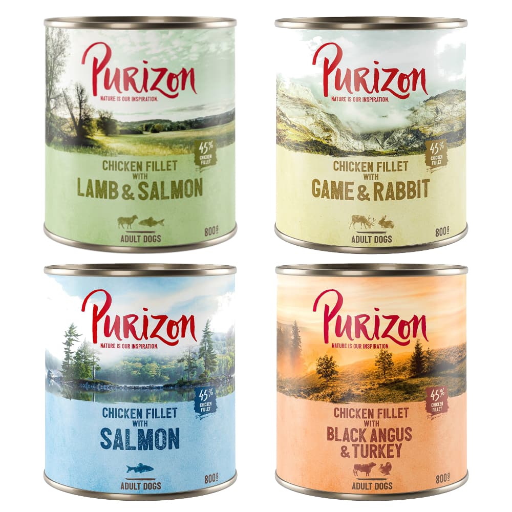 Purizon Adult Mixed Packs - 6 x 800g Adult Mixed Pack: 4 Varieties