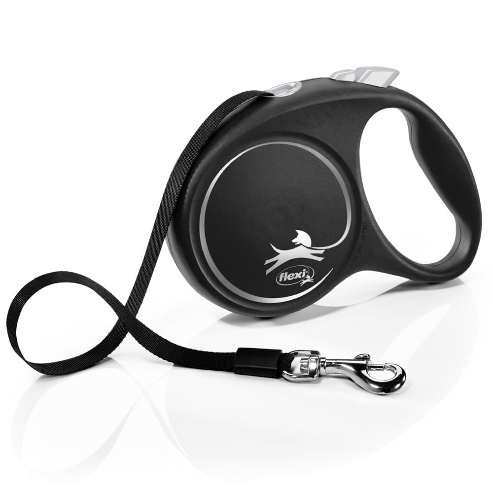 flexi Black Design Harness 5m Lead - L: up to 50kg