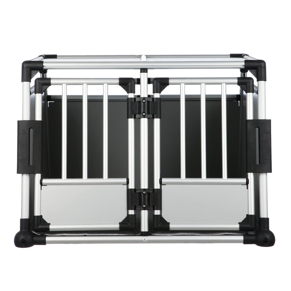Trixie Aluminium Double Transport Box - Size M-L: 64 x 88 x 93 cm (H x W x D)