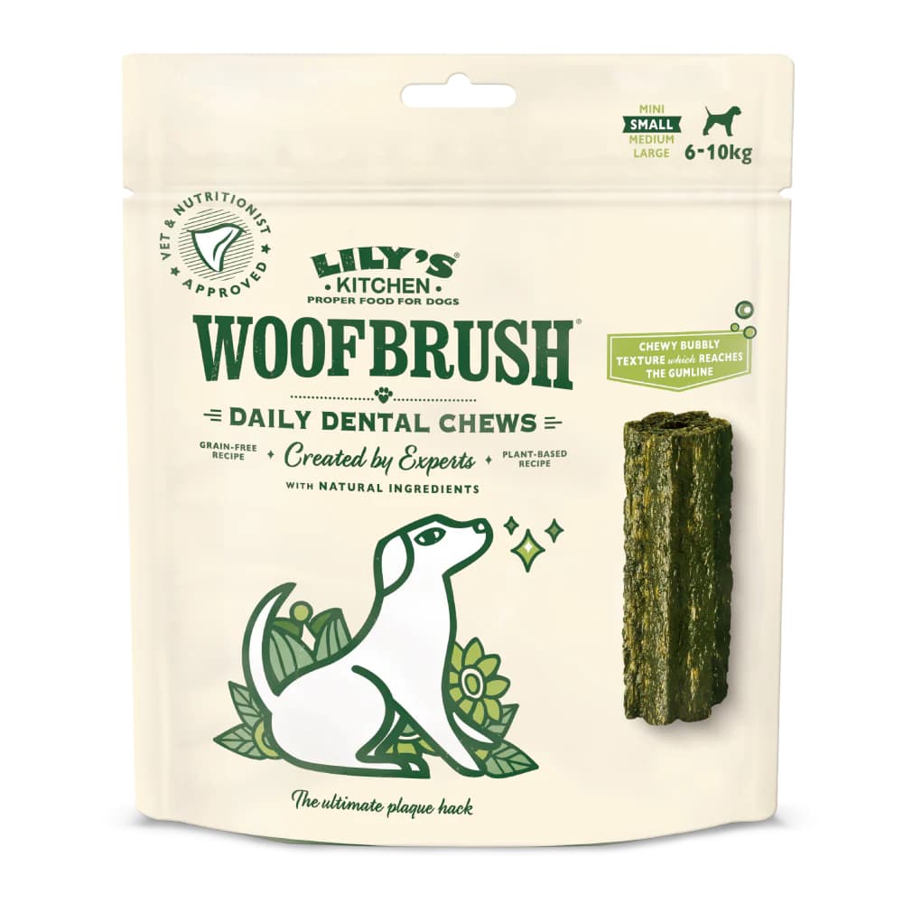 Lily's Kitchen Woofbrush Dental Sticks for Small Dogs - dog snacks - 7 x 22g