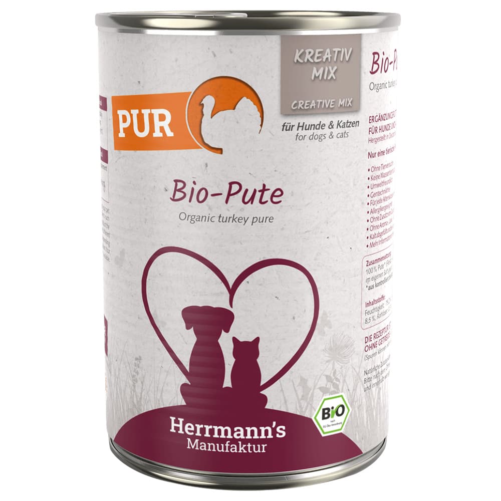 Herrmann's Organic Pure Meat Saver Pack 24 x 400g - Organic Chicken