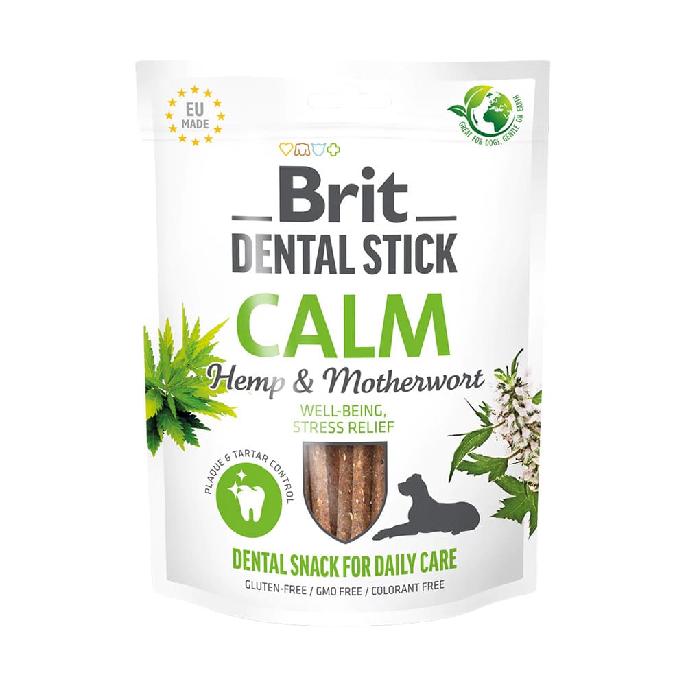 Brit Dental Stick Calm with Hemp & Motherwort - 251g (7 Sticks)