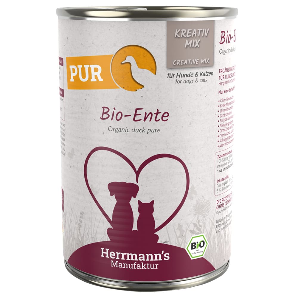Herrmann's Creative Mix Pure Meat / Organic Pure Meat 6 x 400g - Organic Duck