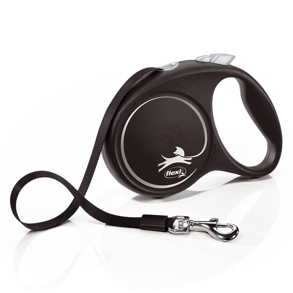 flexi Black Design Harness 5m Lead - M: up to 25kg