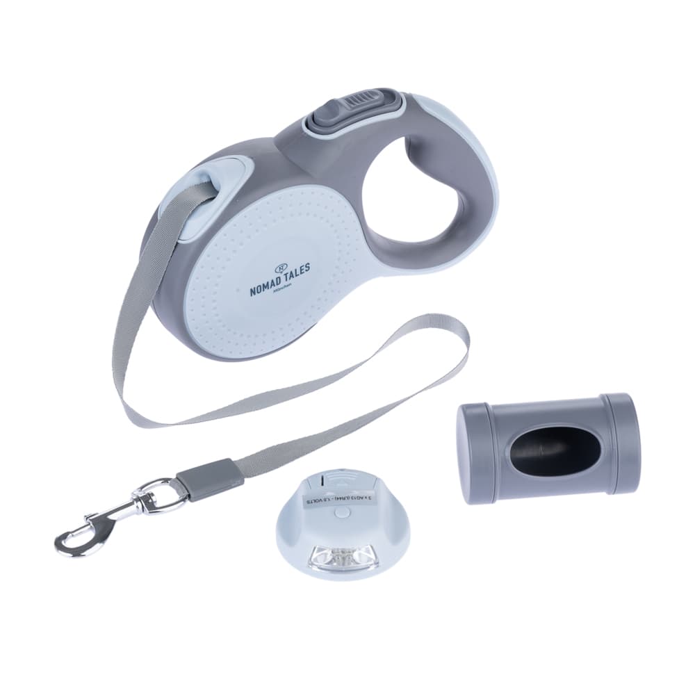 Nomad Tales Calma Retractable Lead Set - 5m - 1 Set (Lead, Poo Bag Dispenser & Torch)