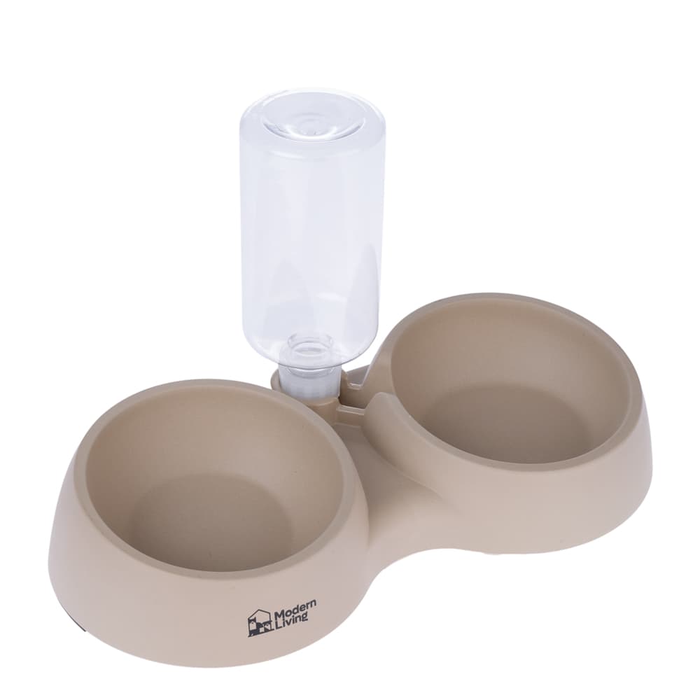 Modern Living Kandy Double Bowl - 2 x 400ml, 35 x 17 x 7cm (L x W x H)