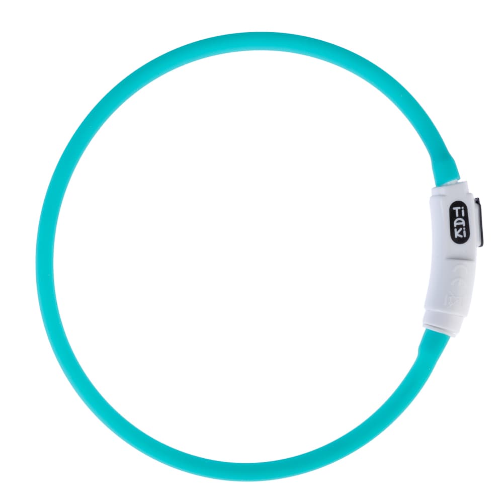 TIAKI Small USB LED Lantern Silicone Collar - Turquoise