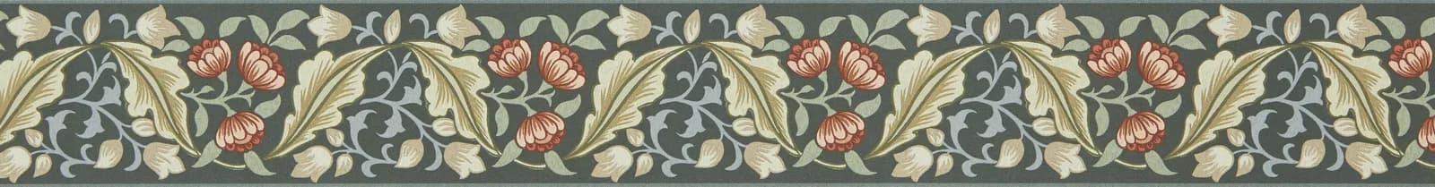 Bluebell & Peony Border Bayleaf/Manilla