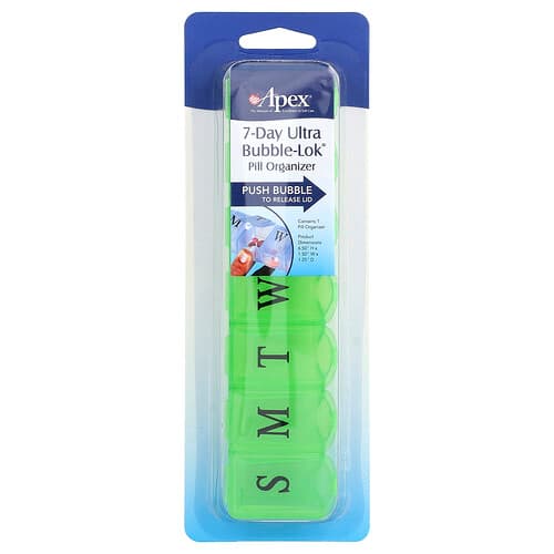 Apex, 7-Day Ultra Bubble-Lok® Pill Organizer, 1 Pill Case