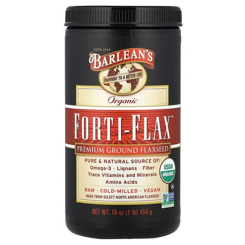 Barlean's, Organic Forti-Flax™, Premium Ground Flaxseed, 16 oz (454 g)