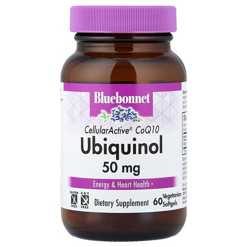 Bluebonnet Nutrition, CellularActive® CoQ10 Ubiquinol, 50 mg, 60 Vegetarian Softgels