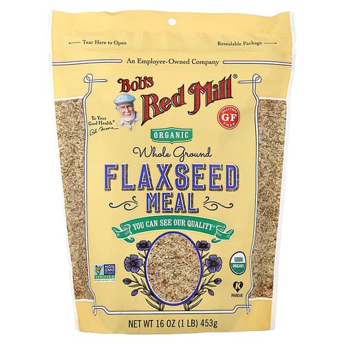 Bob's Red Mill, Organic Flaxseed Meal, Whole Ground, 16 oz (453 g)