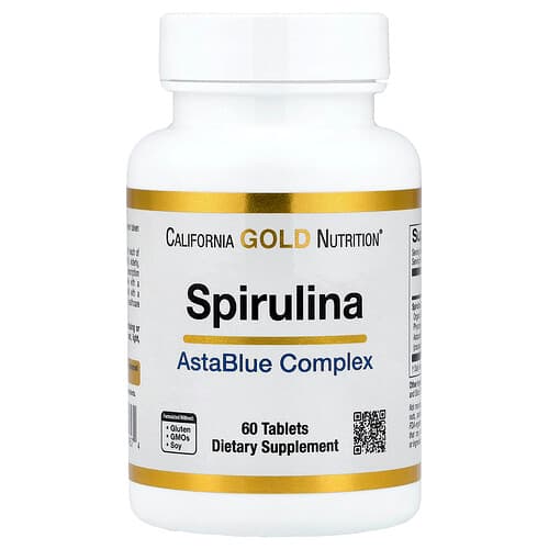 California Gold Nutrition, Spirulina, Organic AstaBlue Complex Blend, 60 Tablets