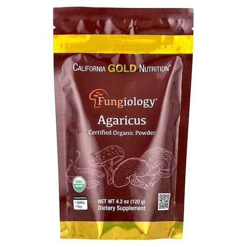 California Gold Nutrition, Fungiology®, Certified Organic Agaricus Powder, 4.2 oz (120 g)