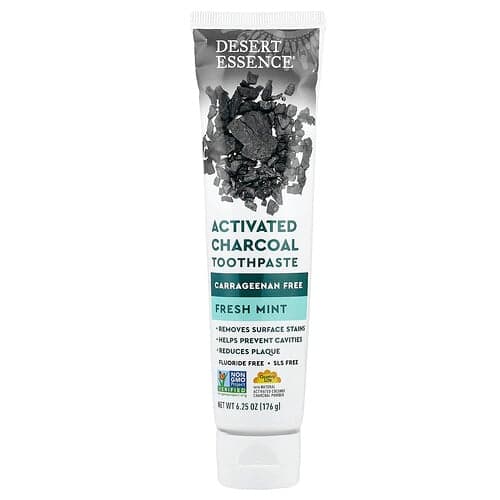 Desert Essence, Activated Charcoal Toothpaste, Fresh Mint, 6.25 oz (176 g)