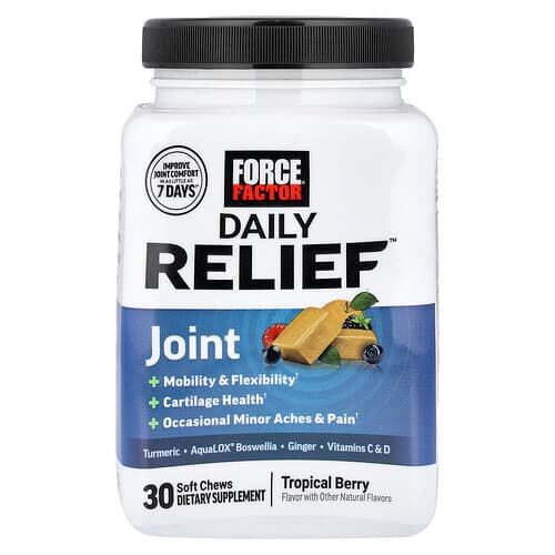 Force Factor, Daily Relief™, Joint, Tropical Berry, 30 Soft Chews
