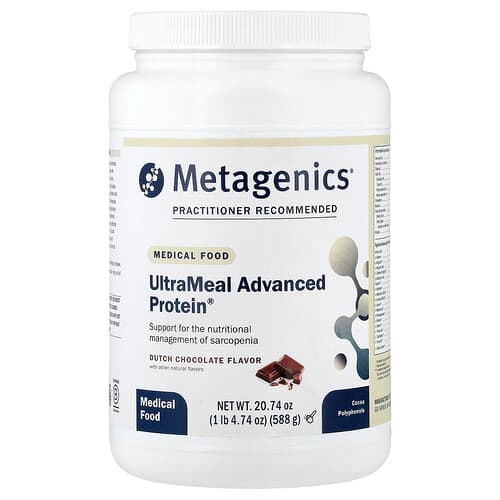 Metagenics, Medical Food, UltraMeal Advanced Protein®, Dutch Chocolate, 1 lb 4.74 oz (588 g)