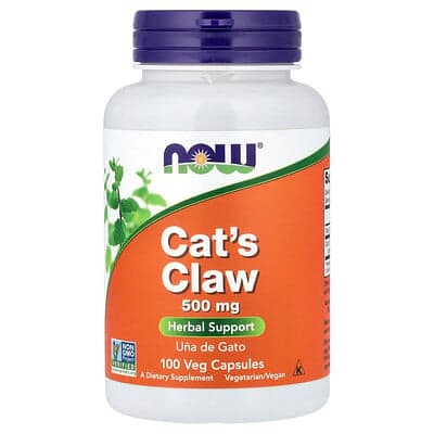 NOW Foods, Cat's Claw, 500 mg, 100 Veg Capsules