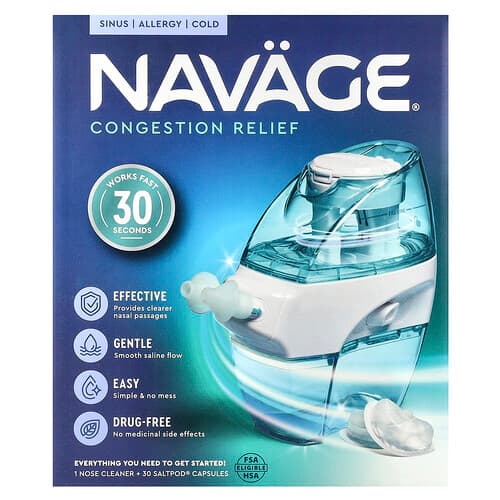 Navage, Nasal Care, Nose Cleaner Starter Kit, 1 Kit