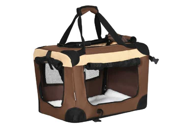 Foldable Soft Dog Carrier Crate - Portable Travel Kennel For Small Breeds | Wowcher