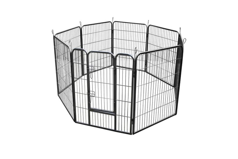 Heavy-Duty Metal Dog Exercise Pen - Secure 8-Panel Enclosure, Indoor/Outdoor, Multiple Sizes | Wowcher