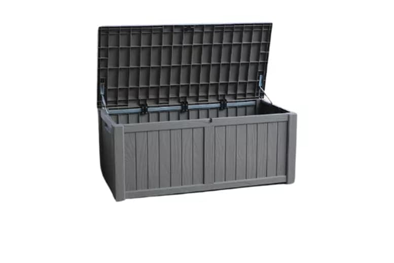 Weatherproof 450L Outdoor Storage Box, Lockable & Multi-Purpose Seating | Wowcher