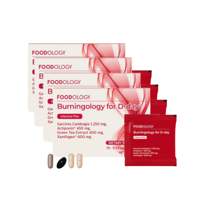 [Deal] FOODOLOGY - Burningology D-Day - 3.8g x 10 pouches (4ea) Set