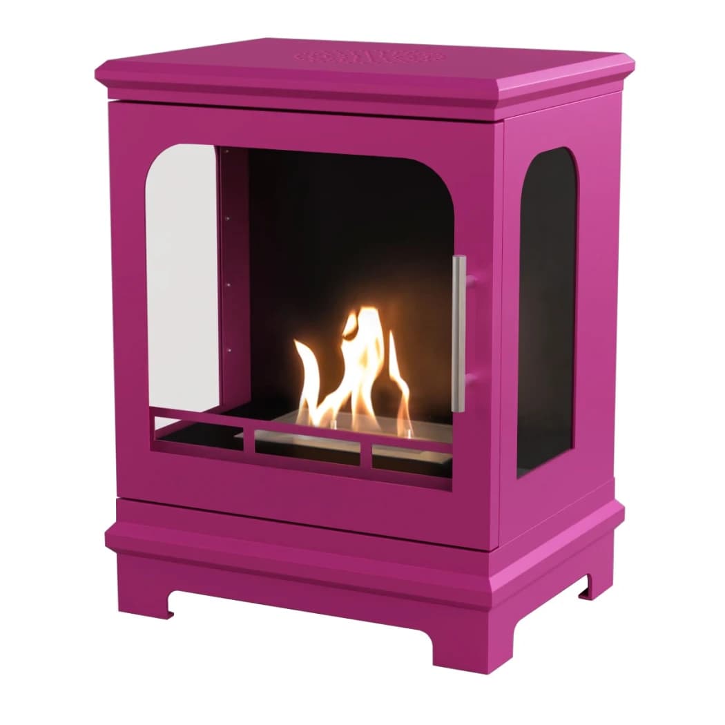 ScandiFlames Honolulu Pink - Freestanding Bioethanol Fireplace Stove - 5 hour burn time - 1.6 kW heat effect
