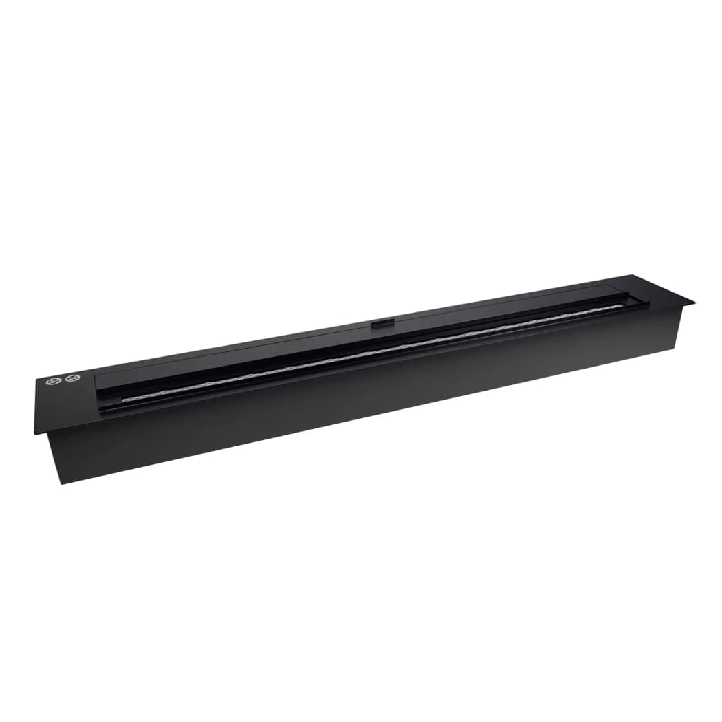 Superior 4L Bioethanol Fireplace Burner 80 cm - Black Built-In Burner Insert with Lip - ScandiFlames