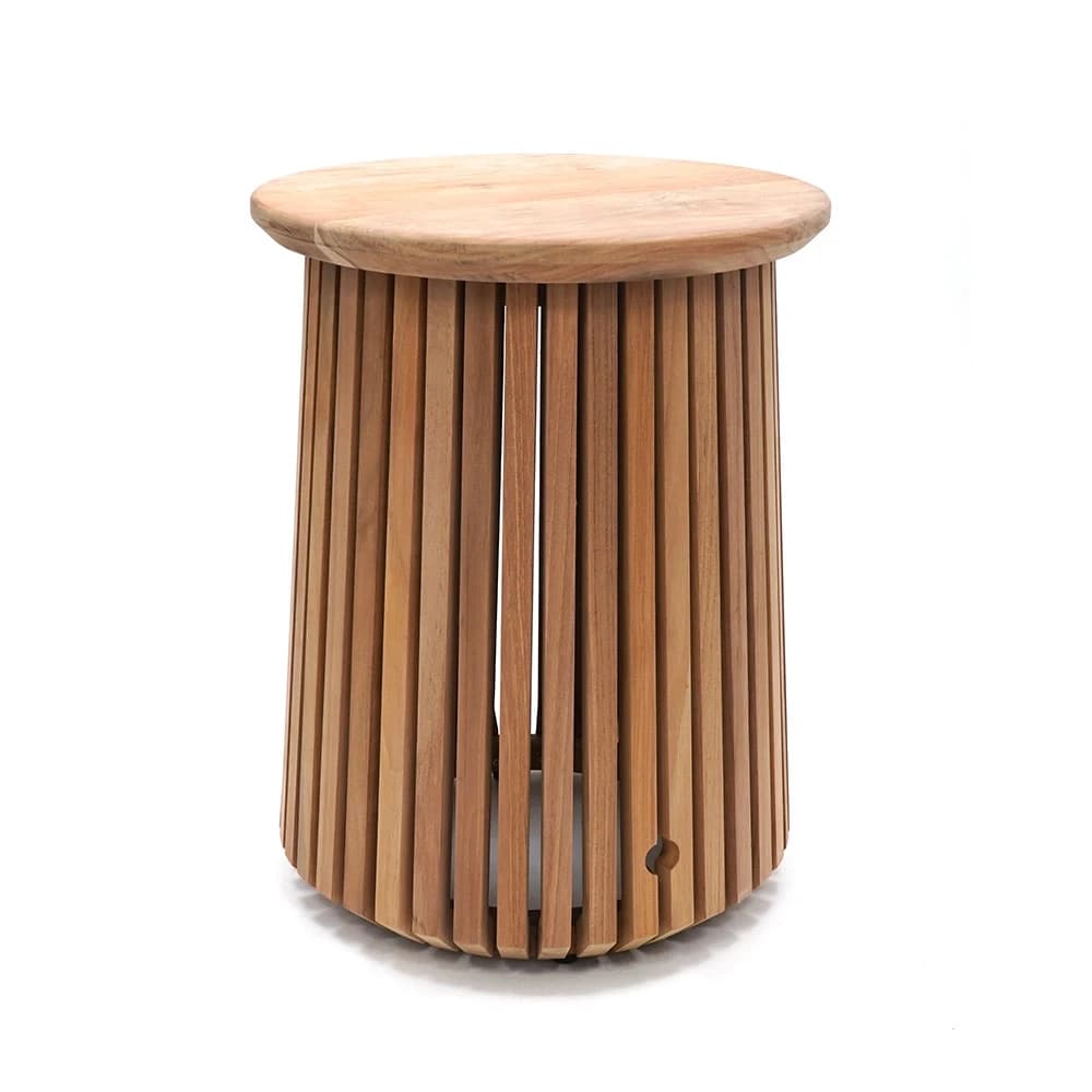 Enclosure Lagune Teak Gas Bottle Cover by Happy Cocooning - Solid Teak 42.5cm Outdoor Gas Tank Storage