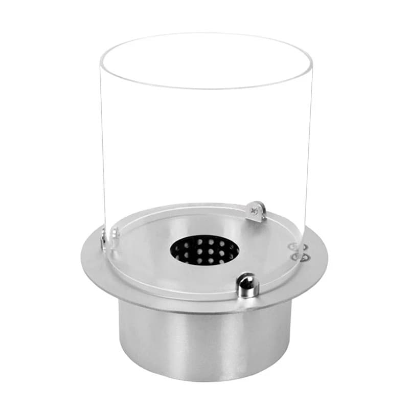 ScandiFlames Round built-in bio fireplace - Steel - built-in - up to 6 hours burn time