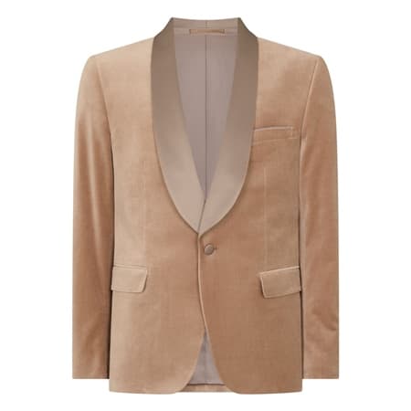 Remus Uomo Romeo Slim Fit Velvet Dinner Jacket - Beige - 44R