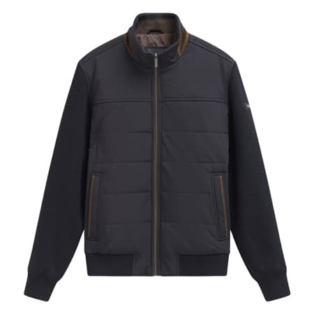 Bugatti Mens Hybrid Knitted Jacket - Navy - XL