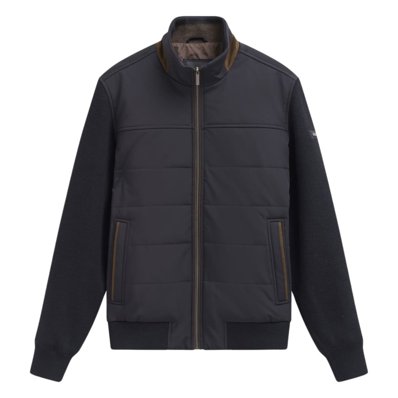 Bugatti Mens Hybrid Knitted Jacket - Navy - XL