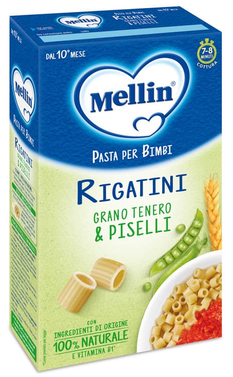 Mellin rigatini con piselli
