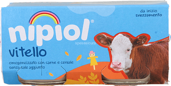 Nipiol omogeneizzato vitello 2 vasetti da 80g