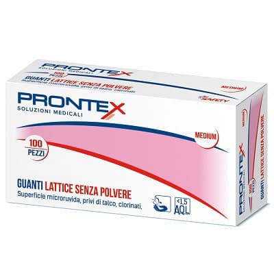 Guanto prontex latt s/am m 100