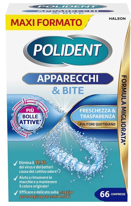 Polident apparecchi bite 66 compresse