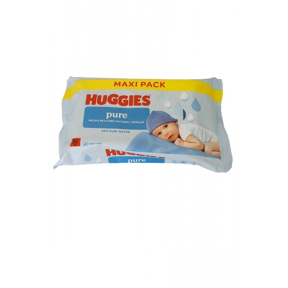 Huggies Baby Wipes Pure Pack of 60