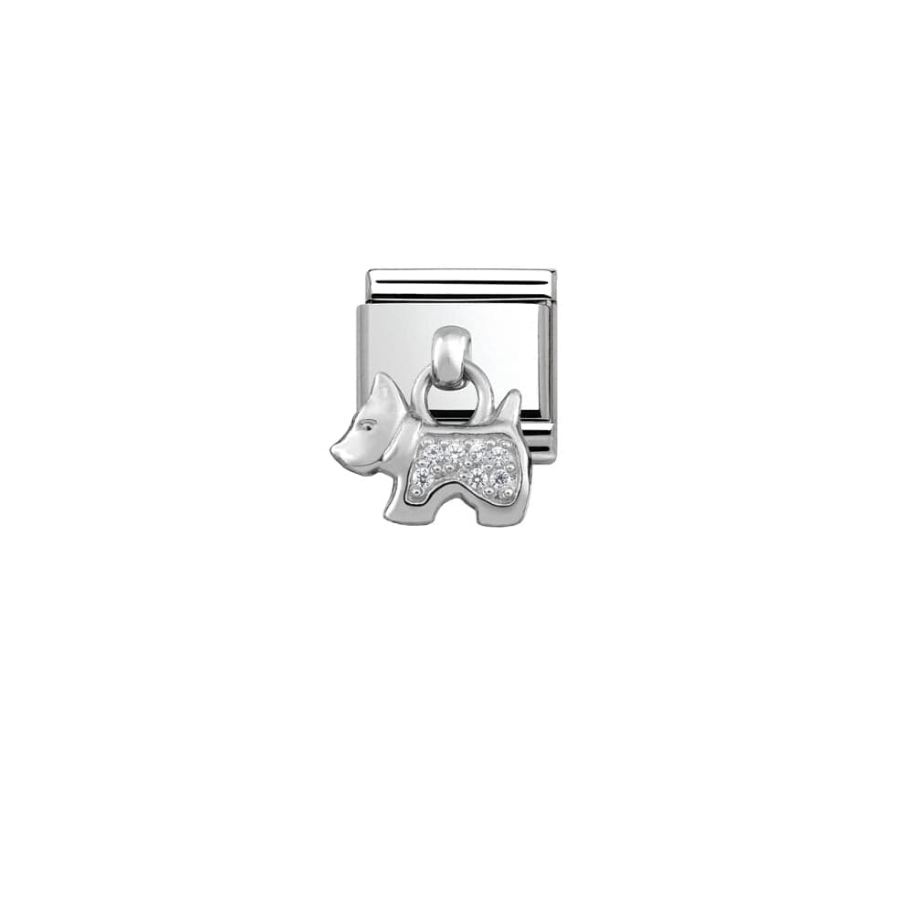 Nomination Nomintion Hanging CZ Dog Silver Shine