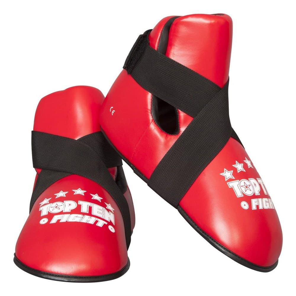 Top Ten Pointfighter Sparring Boots - Red Large