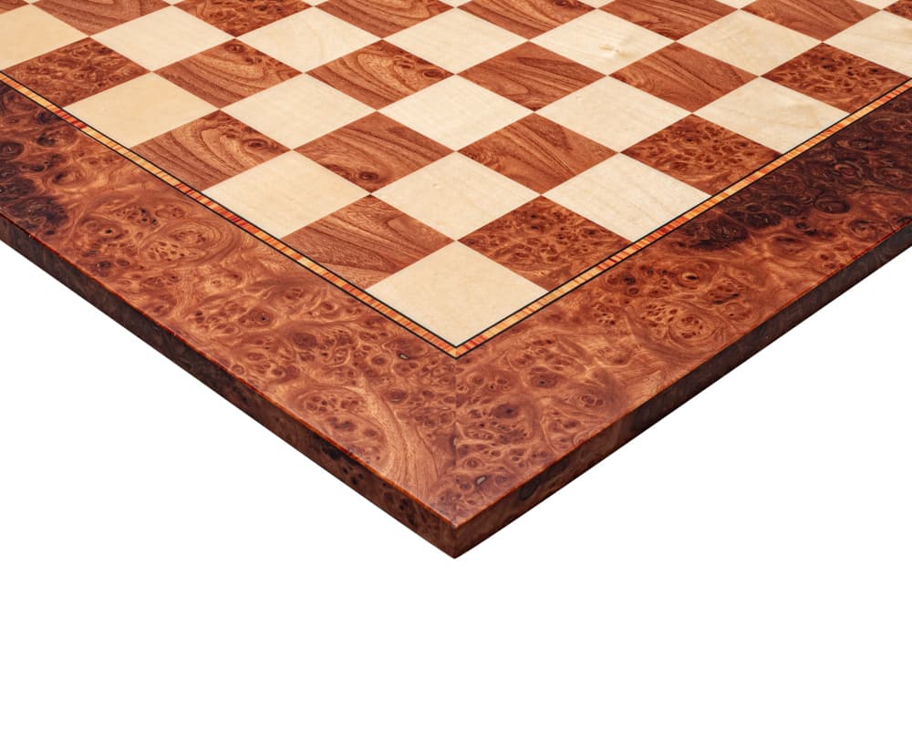 17.3 Inch Mastellone Giuseppe Elm Wood Inlaid Chessboard